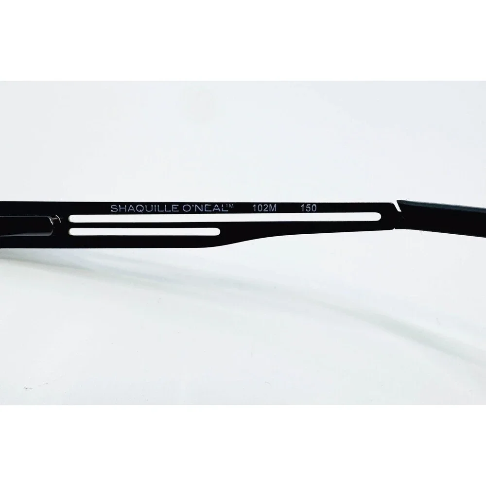 Shaquille O'Neal Eyeglasses Mens Black Semi-Rimless 102M 57-17-150